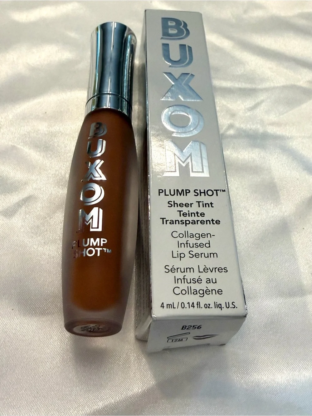 Buxom Plump Shot Sheer Tint Collagen-Infused Lip Serum Gloss GET NAKED New